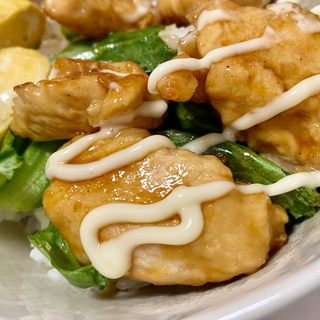 ポリ袋で簡単下味★鶏胸肉の照り焼き丼